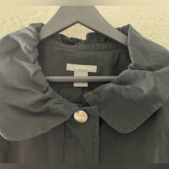 Y2K Ann Taylor Business Casual Black 3/4 Sleeve Button Up Jacket Size‎ Medium - Picture 6 of 12